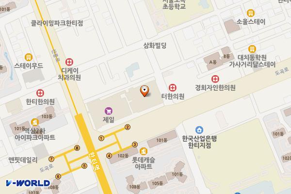 롯데백화점 강남점 위치 지도 — 서울특별시 강남구 도곡로 401