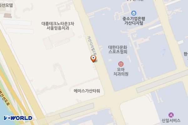 서울 금천구 한라원앤원타워 위치 지도 — 서울특별시 금천구 가산디지털2로 101