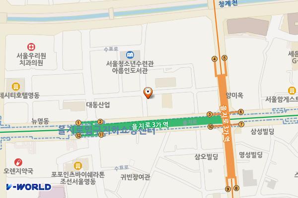 을지로동 주민센터 위치 지도 — 서울특별시 중구 을지로 117
