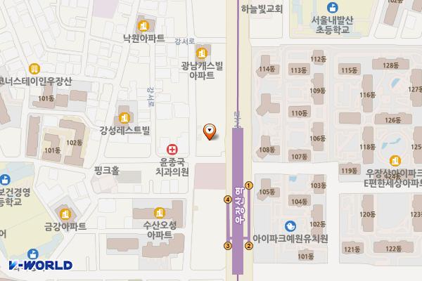 송화프라자 위치 지도 — 서울특별시 강서구 강서로 267