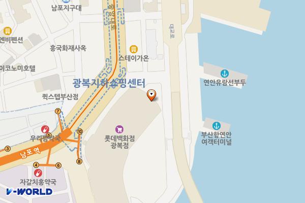 롯데백화점 광복점 위치 지도 — 부산광역시 중구 중앙대로 2