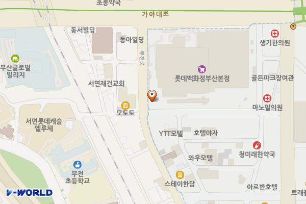 롯데호텔 부산본점 지하 4층 위치 지도 — 부산광역시 부산진구 가야대로 772