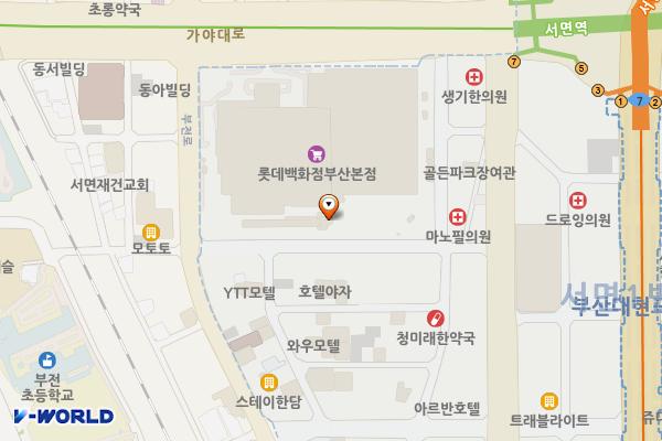 롯데호텔 부산본점 지상 6층 위치 지도 — 부산광역시 부산진구 가야대로 772