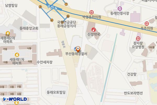 부산동래경찰서 위치 지도 — 부산광역시 동래구 명륜로 70