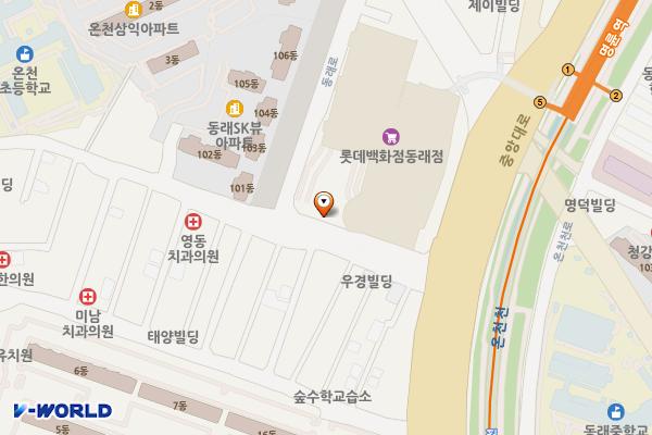 롯데백화점 동래점 옥외주차장 위치 지도 — 부산광역시 동래구 중앙대로 1393