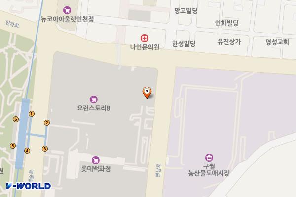 롯데백화점 인천점(인천터미널) 위치 지도 — 인천광역시 미추홀구 연남로 35