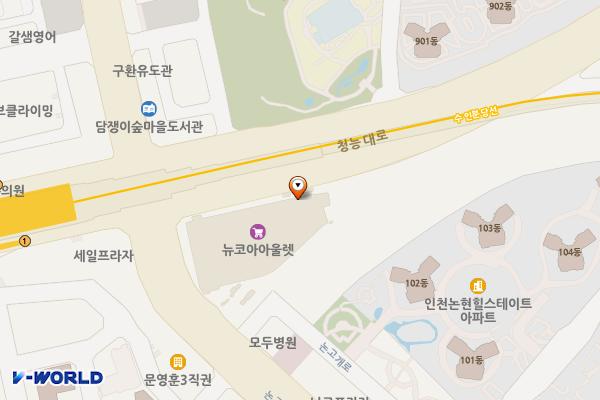 홈플러스 인천논현점 위치 지도 — 인천광역시 남동구 청능대로 596