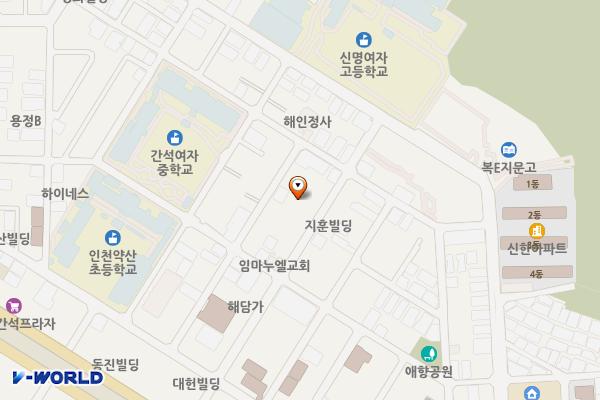 인천 남동구 약산 제1호 공영주차장 위치 지도 — 인천광역시 남동구 간석동 86-2