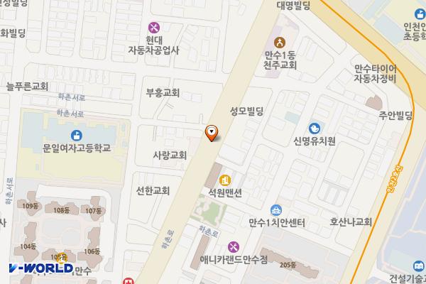 인천 남동구 하촌로 노상공영주차장 위치 지도 — 인천광역시 남동구 만수동 999-4