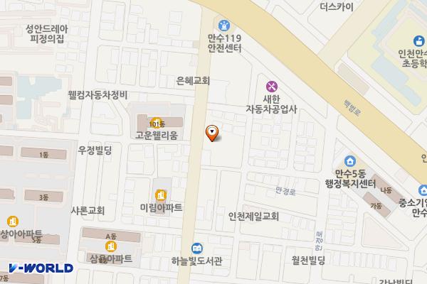 인천 남동구 진주4호 공영주차장 위치 지도 — 인천광역시 남동구 만수동 895-4