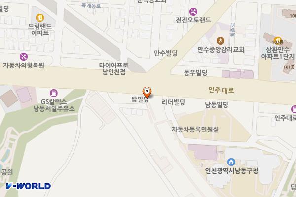 인천 남동구 만수복개5 공영주차장 위치 지도 — 인천광역시 남동구 구월동1324-12