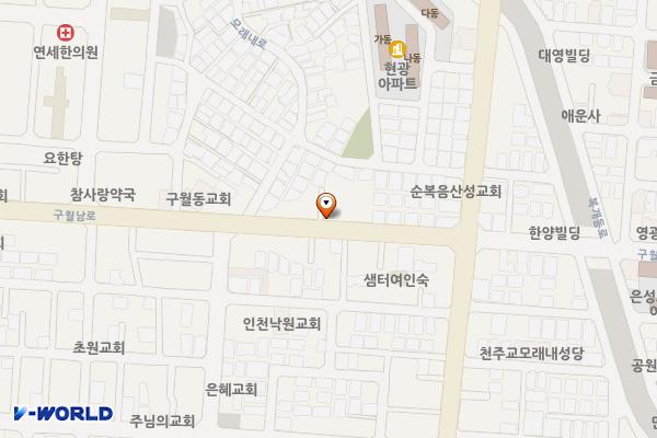 인천시 소망 공영주차장 위치 지도 — 인천광역시 남동구 구월4동 1303-7