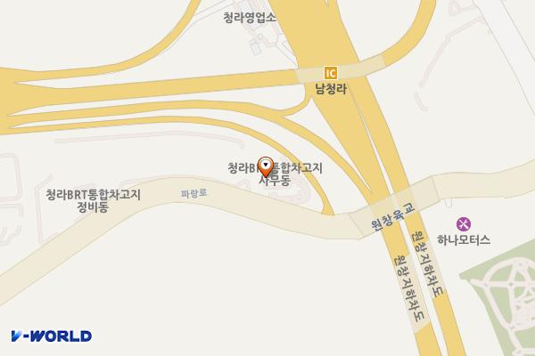 청라 BRT 차고지 위치 지도 — 인천광역시 서해구 파랑로 105