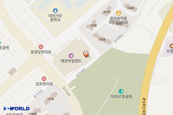 홈플러스 대전가오점 위치 지도 — 대전광역시 동구 은어송로 72