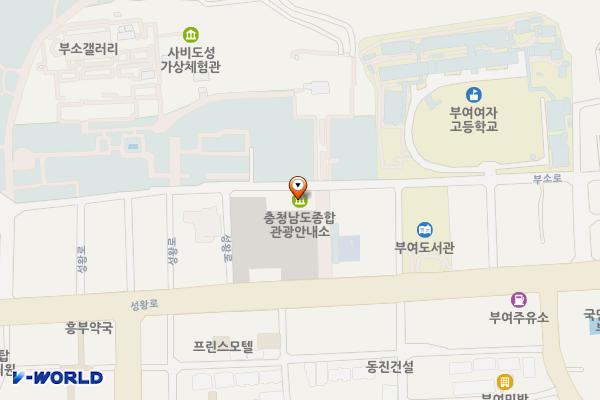 관광주차장 위치 지도 — 충청남도 부여군 부여읍 관북리 77