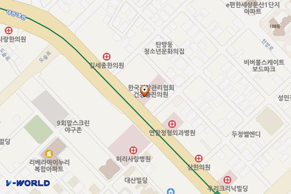 한국건강관리협회 대전충남지부 위치 지도 — 대전광역시 서구 계룡로 611