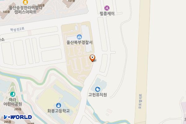 울산북부경찰서 위치 지도 — 울산광역시 북구 화동로 67