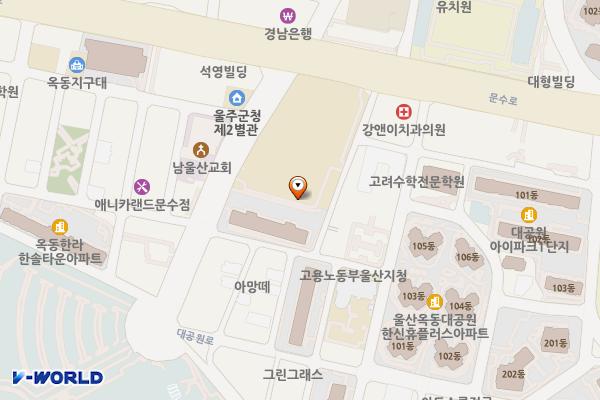 울산 옥동공영주차장 위치 지도 — 울산광역시 남구 옥동 156-3