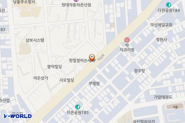 울산 울주군 온산노상주차장 위치 지도 — 울산광역시 울주군 온산읍 덕신리 535-8