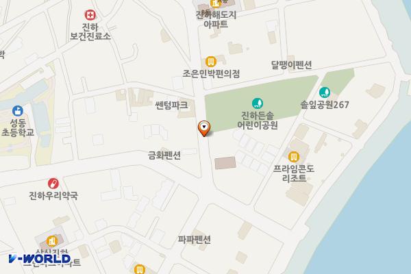 울산 울주군 진하해수욕장 노상주차장 위치 지도 — 울산광역시 울주군 서생면 진하리 307
