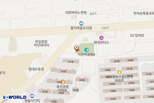 쌍북6리 쌈지주차장 위치 지도 — 충청남도 부여군 부여읍 쌍북리 731