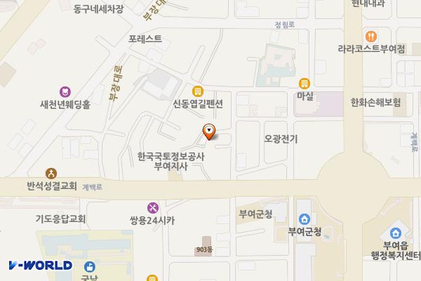 동남5리 공영주차장 위치 지도 — 충청남도 부여군 부여읍 동남리 503-3