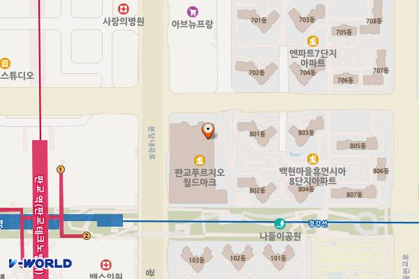 롯데마트 판교점 위치 지도 — 경기도 성남시 분당구 대왕판교로606번길 58