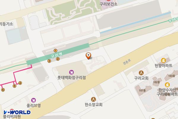 롯데백화점 구리점 위치 지도 — 경기도 구리시 경춘로 261