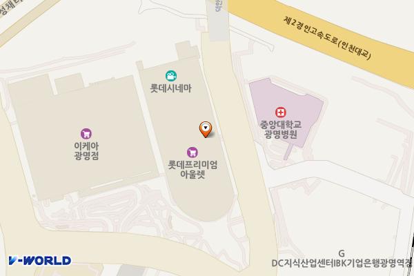 롯데몰 광명점 위치 지도 — 경기도 광명시 일직로 17