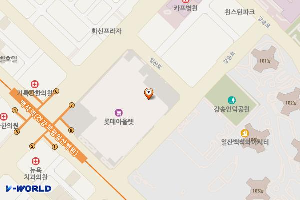고양종합터미널 지상 4층 위치 지도 — 경기도 고양시 일산동구 중앙로 1036