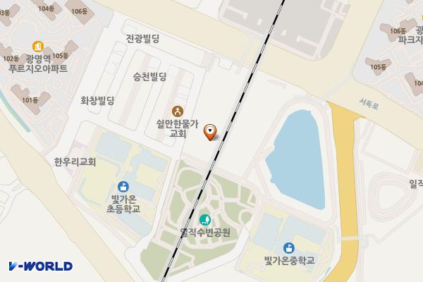 광명역D환승주차장 지상 2층 위치 지도 — 경기도 광명시 서독로 392