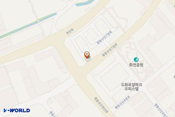 평동3차일반산업단지 주차장 위치 지도 — 전남광주통합특별시 광산구 연산동 1197