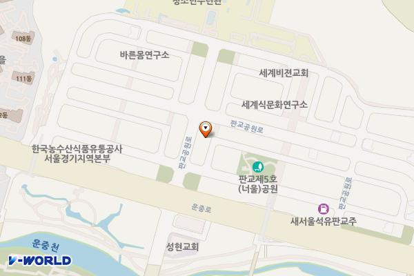 분당 서판교2호점 주차장 지상 4층 위치 지도 — 경기도 성남시 분당구 판교공원로2길 2