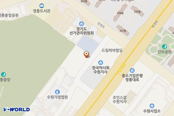 수원영통프라자 위치 지도 — 경기도 수원시 영통구 매영로345번길 95