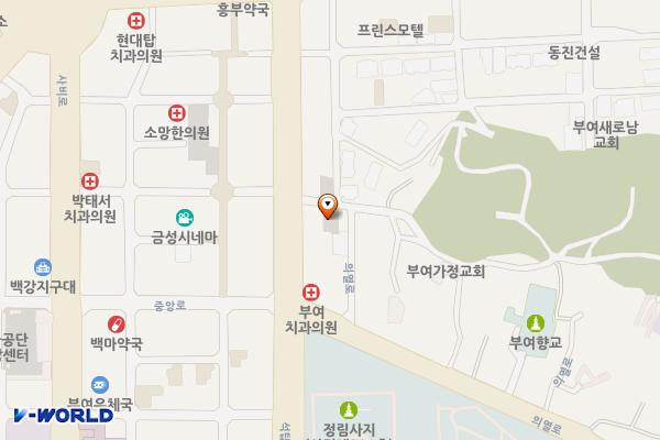 동남1리 쌈지주차장 위치 지도 — 충청남도 부여군 부여읍 동남리 251-2