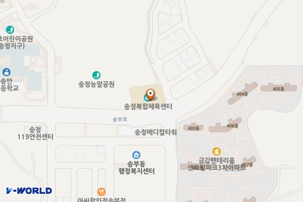 군포시 송정복합체육센터 위치 지도 — 경기도 군포시 송부로 93