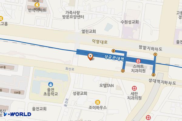 성균관대역환승(신)공영주차장 위치 지도 — 경기도 수원시 장안구 화산로 242