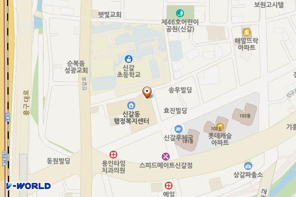 용인시 기흥구보건소 주차장 위치 지도 — 경기도 용인시 기흥구 신갈로58번길 11