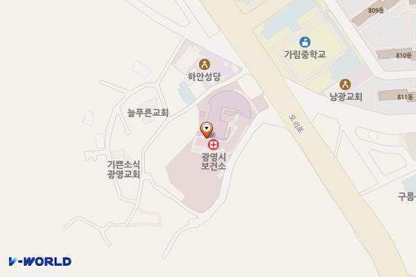 광명시 보건소 위치 지도 — 경기도 광명시 오리로 613