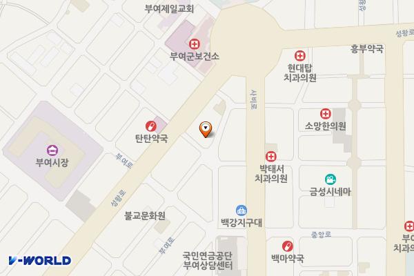 구아3리 제2쌈지주차장 위치 지도 — 충청남도 부여군 부여읍 구아리 343