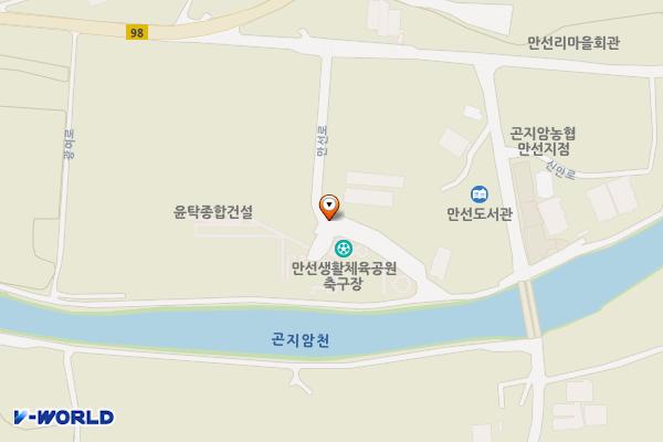 광주시 만선리생활체육시설 위치 지도 — 경기도 광주시 곤지암읍 만선로 12-17
