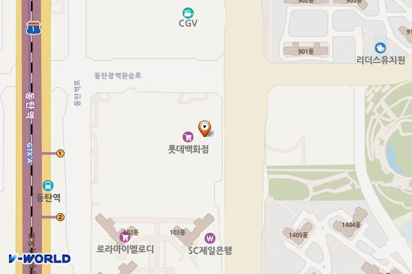 롯데백화점 동탄점 위치 지도 — 경기도 화성시 동탄역로 160