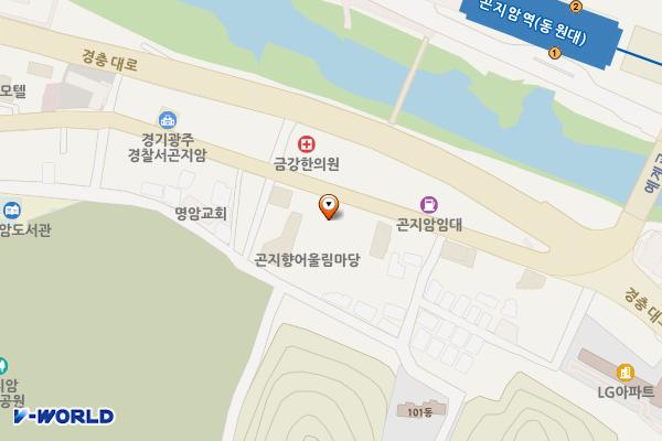 광주시 곤지향 어울림마당 위치 지도 — 경기도 광주시 곤지암읍 곤지암로 21