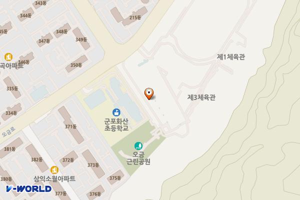 군포시민체육광장(타워주차장) 위치 지도 — 경기도 군포시 산본로 267