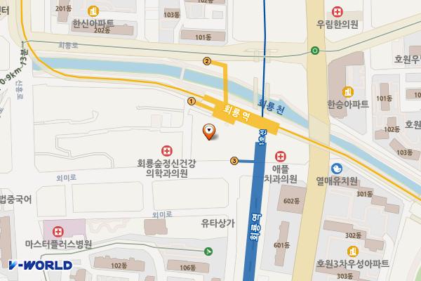 회룡역 환승공영주차장 위치 지도 — 경기도 의정부시 외미로 99