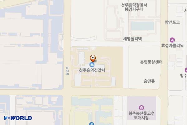 청주흥덕경찰서 본관 주차장 위치 지도 — 충청북도 청주시 흥덕구 월명로236번길 15