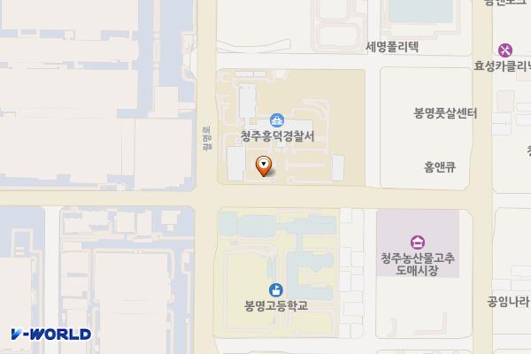 청주흥덕경찰서 민원인 주차장 위치 지도 — 충청북도 청주시 흥덕구 월명로236번길 15