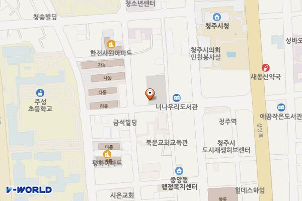 청주시 상당구 일진주차장 위치 지도 — 충청북도 청주시 상당구 상당로143번길 34-1