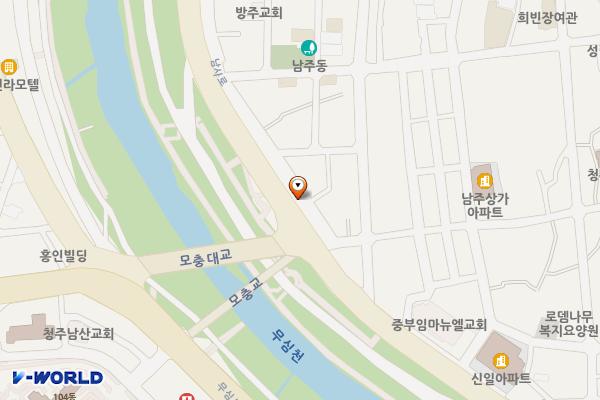 청주시 상당구 남주동 공영주차장 위치 지도 — 충청북도 청주시 상당구 남주동 637-1