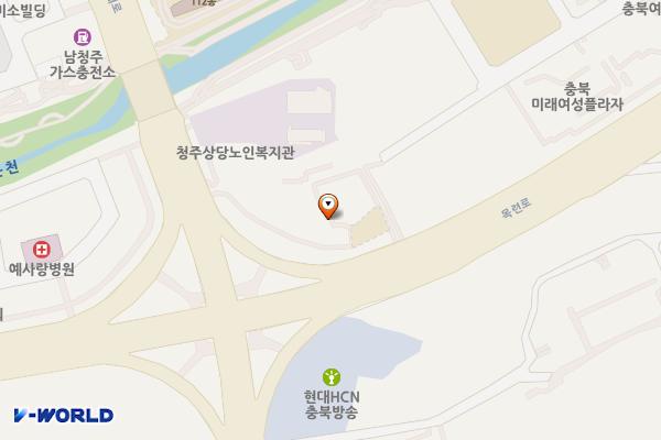 청주시 문화체육회관 위치 지도 — 충청북도 청주시 상당구 단재로 361